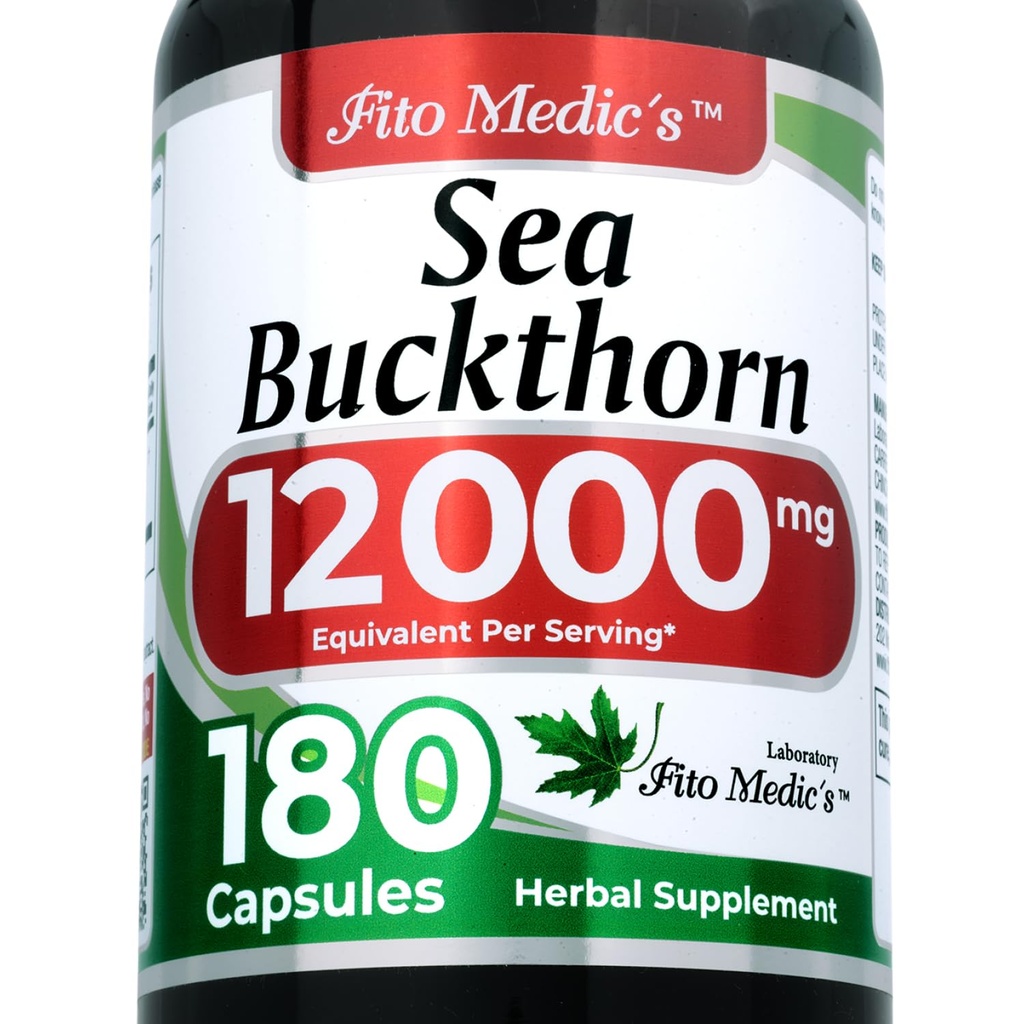 Lab . . mar Buckthorn .180 Cápsulas . . 12000 mg . . . Omega 7 mar Buckthorn . .