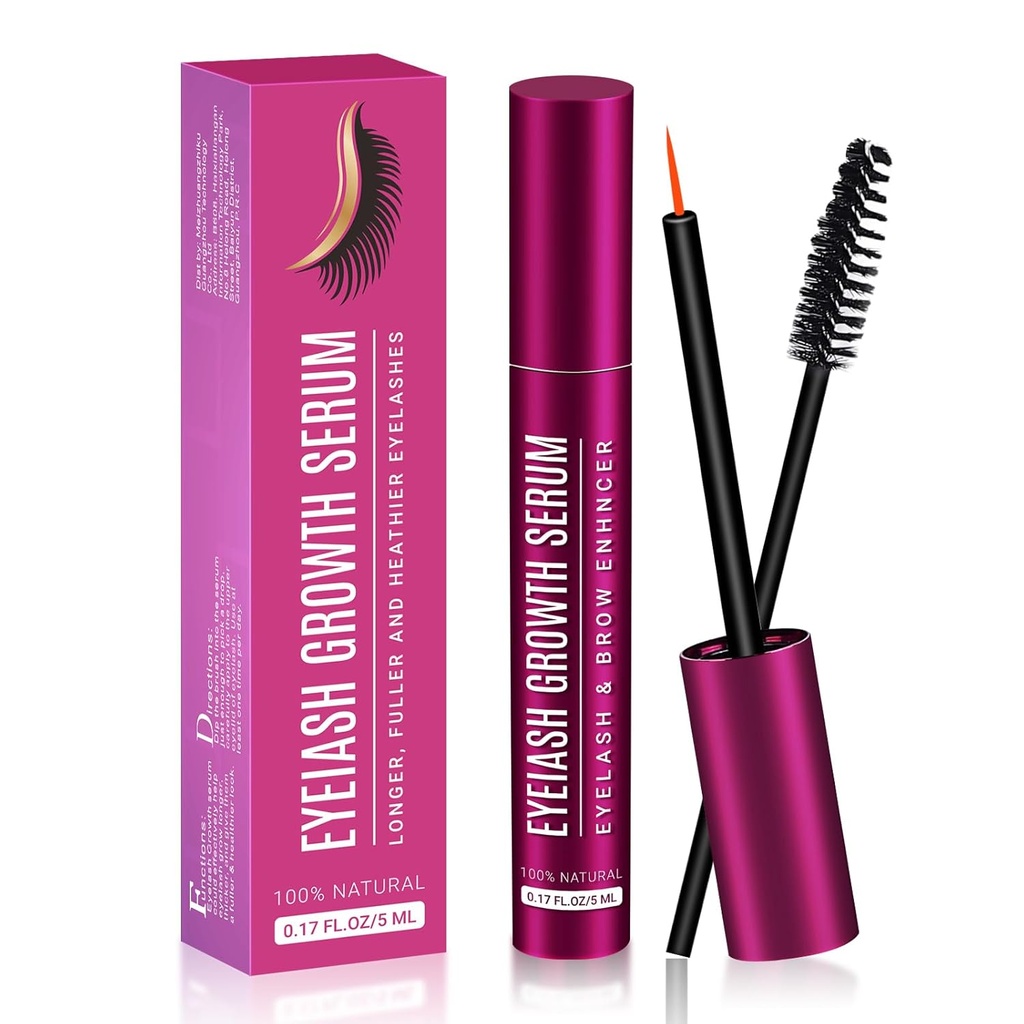 Lash Serum 5ML para o crescimento das pestanas - Fórmula Premium para Cílios mais longos, mais completos e mais espessos - Liberte o Poder da Natureza para resultados mesmerizadores