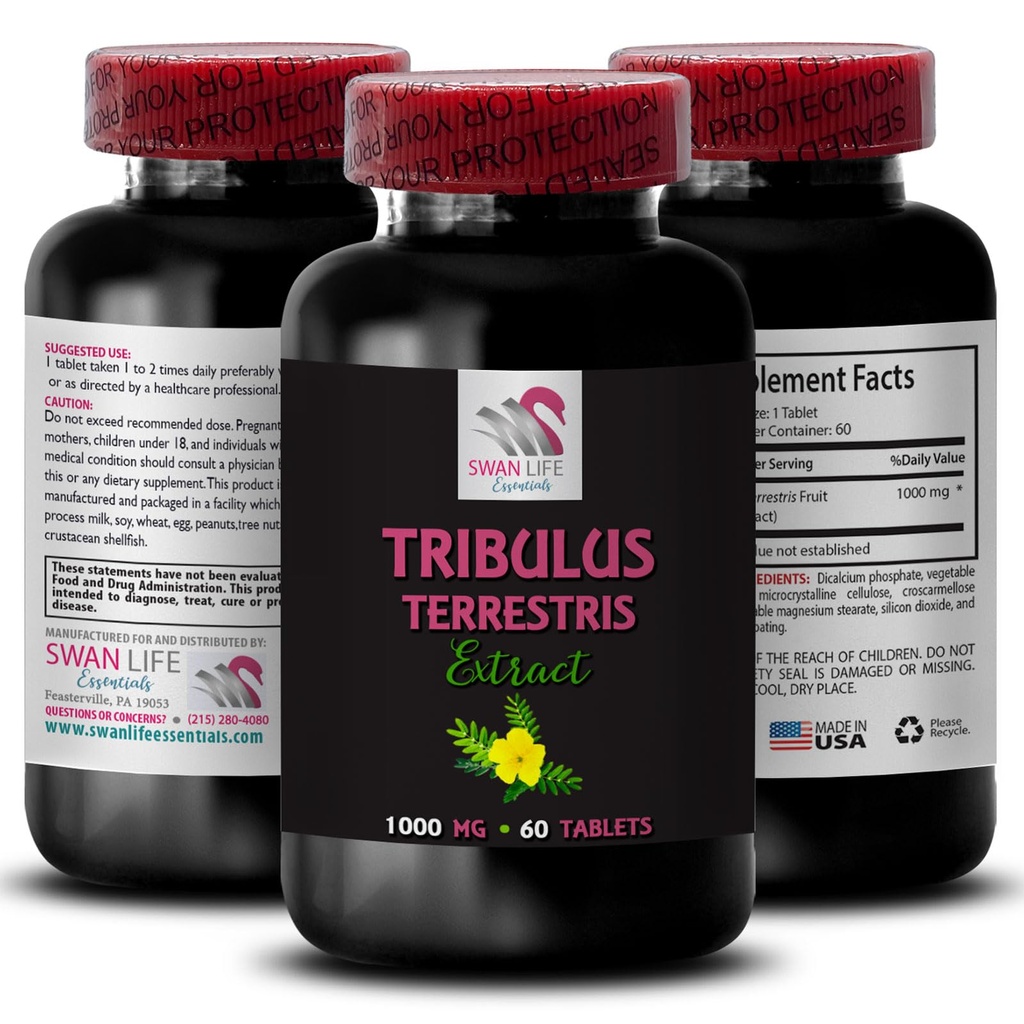 Energia de Stamina - TRIBULUS TERRESTRIS EXTRACTS - Energia para Atividade, Fórmula de Apoio Energético, Apoio Energético Activo, Impulso Energético Baseado em Plantas, Poder Activo, Exercício Activo Boost 1 Garrafa 60 Comprimidos