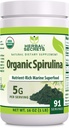 Herbal Secrets espirulina orgânica em pó 16 Oz, não-GMO, sem glúten