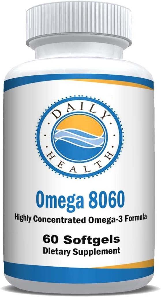 Omega 8060 2400mg Omega 3 óleo de peixe comum suplemento de saúde 60 softgel - 1 mês de fornecimento