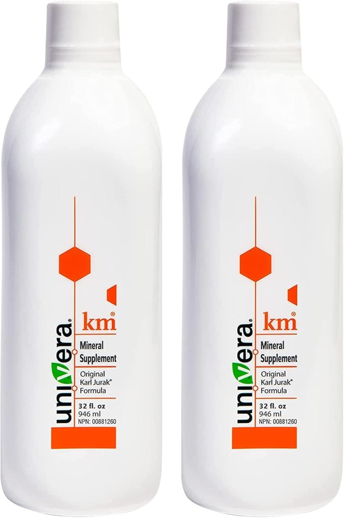 Univera KM Mineral Supplement (Suplemento Mineral Univera KM) Fórmula original de Karl Jurak Rico em Potássio e Vitaminas Estabiliza o Balanço de pH Suporta Digestão + Absorção de nutrientes