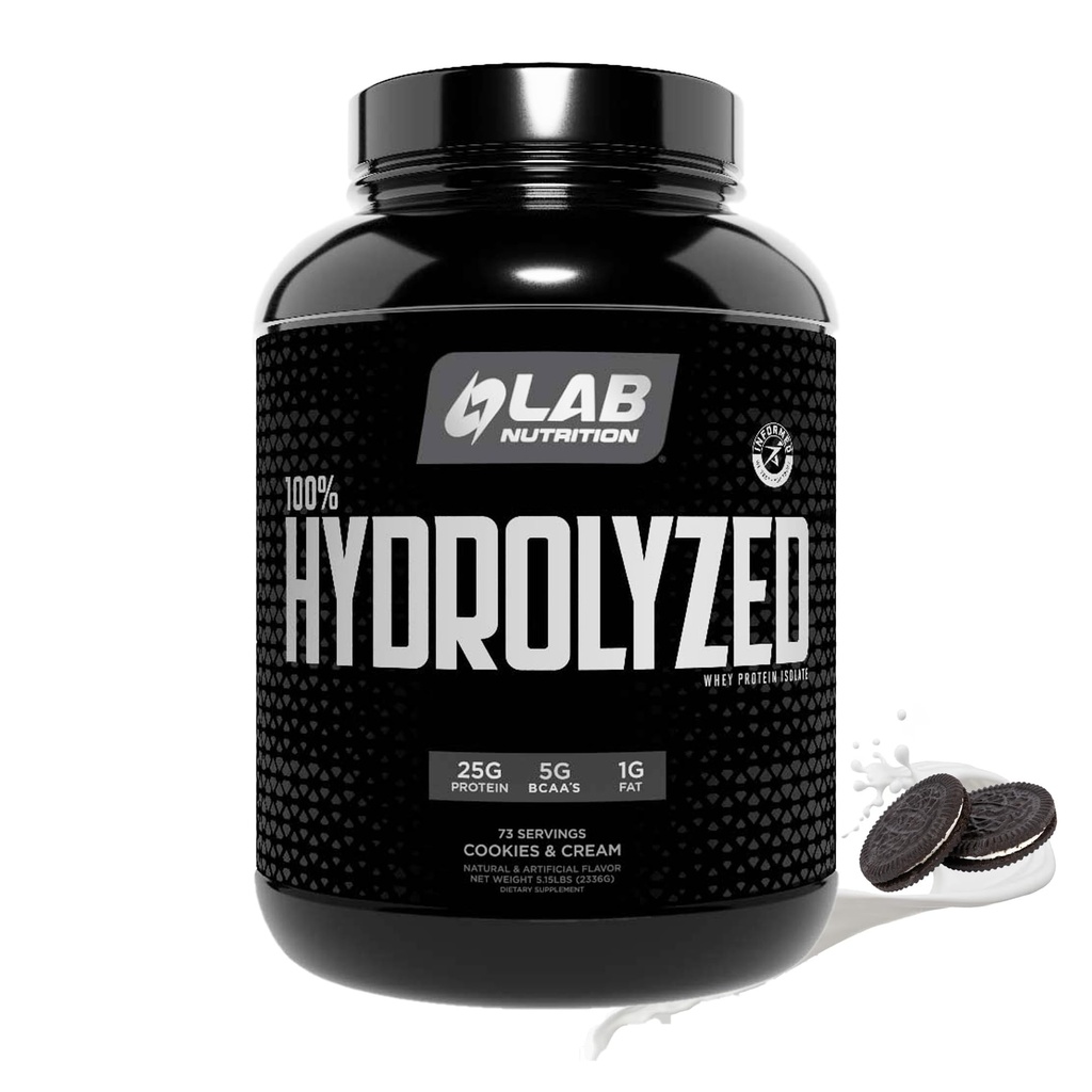 100% hidrolisado Whey Protein Isolate (5 libras, biscoitos e creme sabor) 25gr de proteína, construir músculo, crescimento muscular magra, fácil digestão, sem glúten, sem lactose, rápida absorção.
