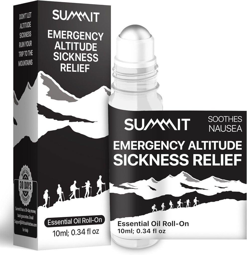 SUMMIT Altitude Enfermaria Emergency Roll-On (10 ml) Oferece Emergência Altitude Enfermaria Náuseas Alívios Altitude Relacionados Náuseas & Cefaleias