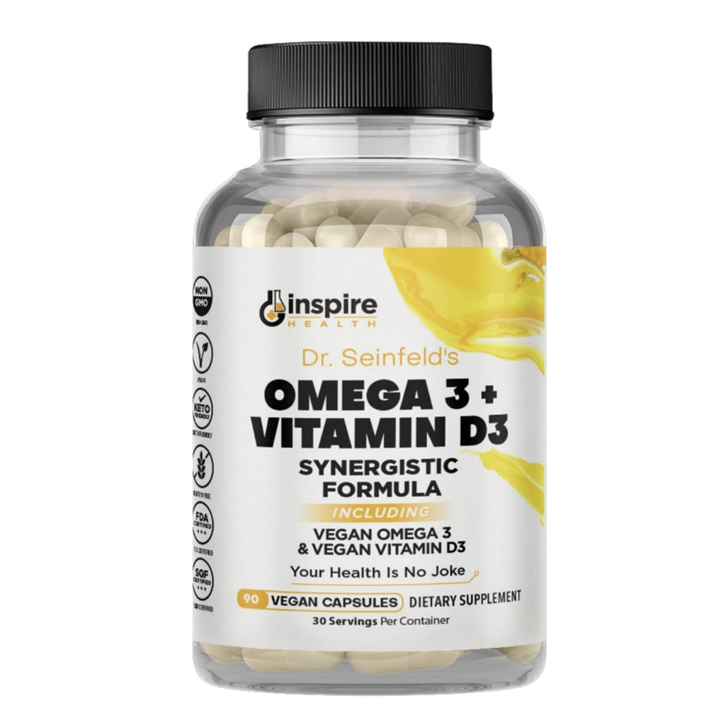 Nutrição entediada Vegan Omega 3 e vitamina D3 Suplemento 90Ct