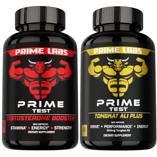 Prime Labs Prime Test Test Testosterone Booster (60 ct) + Tongkat Ali Plus (60 ct)