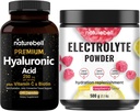 Cápsulas de Ácido Hialurônico NatureBell com Biotina + Vitamina C & Eletrolítico Hydration Powder Bundle Pack