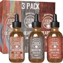 Viking Revolution Beard Oil for Men 3 Pack - Natural Mens Beard Oil Variety Set 2 - Sandalwood, Unscented and Bay Rum Scents - Beard Condicionamento e Hidratação para uma Barba Saudável (3 Pack, 1 onças)