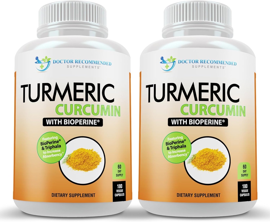Suplemento de Curcumina Açafrão - 2250mg/d - Tampas Vegetais - 95% Curcuminóides com Extrato de Pimenta Preta (Bioperina) - 750mg Cápsulas - 100% Orgânica - mais poderoso Turmerico (Pacote de 2)
