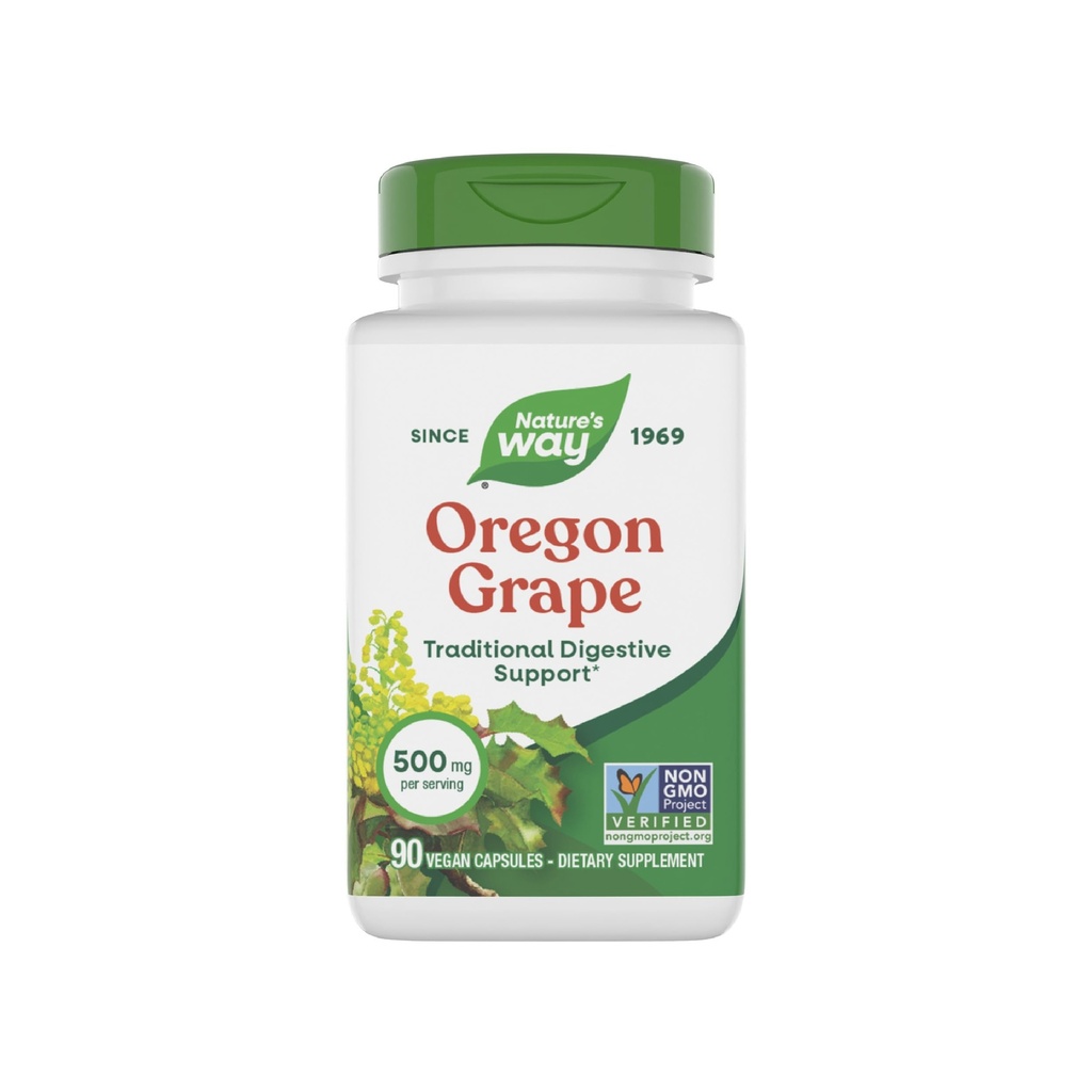 Nature's Way Oregon Grape, Digestion tradicional Remedy* Suplemento, 90 Cápsulas Vegan