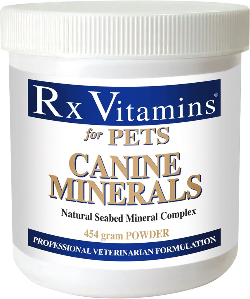 Rx Vitaminas Mineral Canino - Cão Suplemento de Cálcio Mais Magnésio e Potássio - Pó Mineral para Cães - Suplemento Mineral para Cães 16 onças