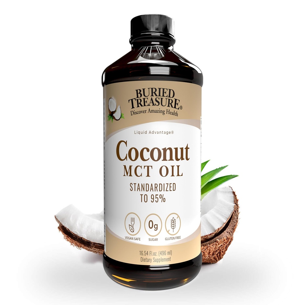 Tesouro enterrado MCT Óleo de coco, 16.54 Fl Oz (Pacote de 1)