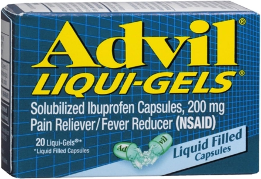 Advil 200 mg Liqui-Gels 20 ea (embalagem de 12)