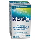 Mag-Ox 400 Suplemento de magnésio, Óxido de magnésio de grau farmacêutico com 482 mg por dose, 60 comprimidos