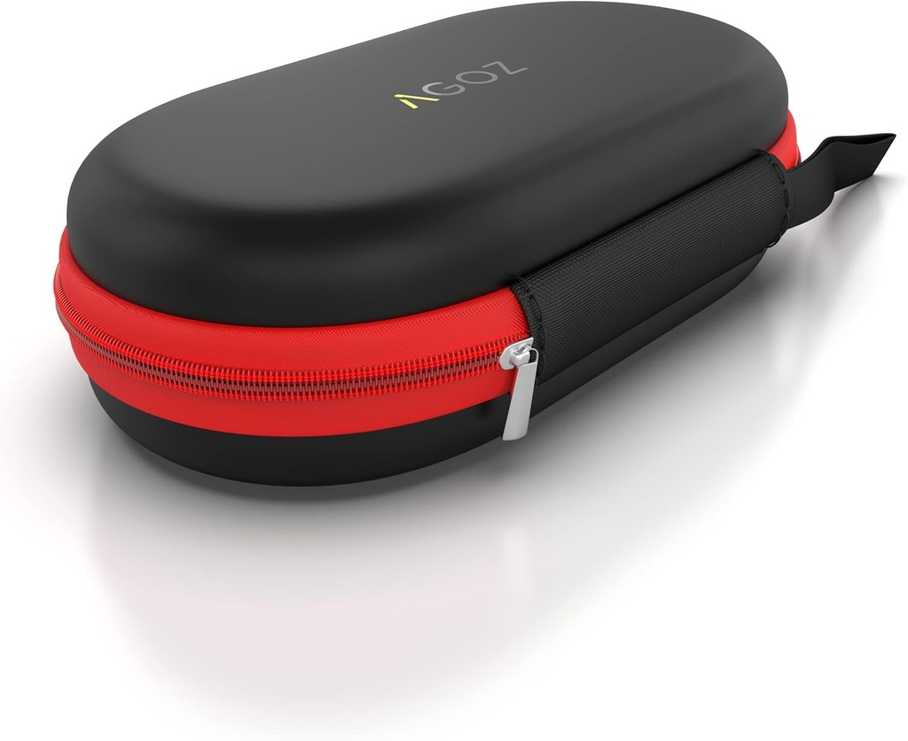 AGOZ Asma Inhaler Medicine Travel Case Pouch Cover, Inhaler Holder com fecho Zipper e pulseira (preto / vermelho)