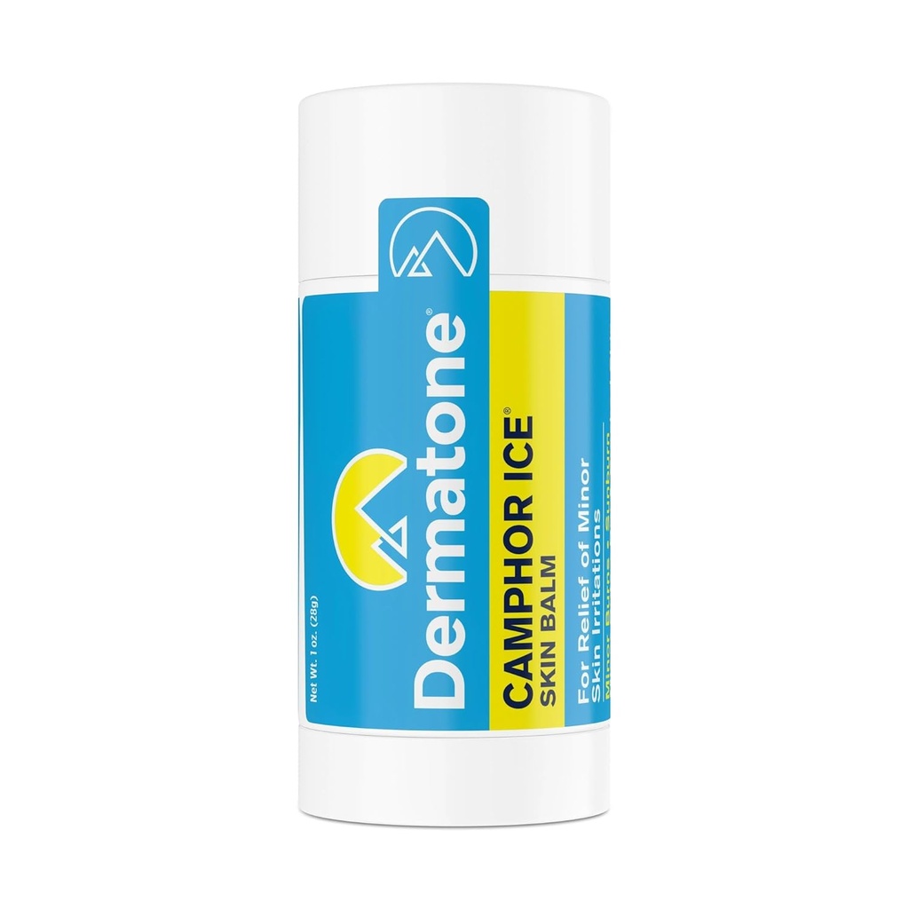Dermatone cânfora de gelo Balm pele para pele seca, rachada e capitulada Lábios, Mãos, Pés Irritação da pele alívio Sunburn Mordidas de insetos . Queimaduras menores .