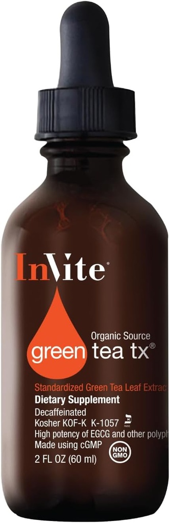 Convidar Saúde Chá Verde Tx® - Suporta Saúde Imune - Combina Extrato de Chá Verde e Vitamina C - Um Dropperful tem o poder antioxidante de até duas xícaras de Chá Verde - 2 Onças Fluidas