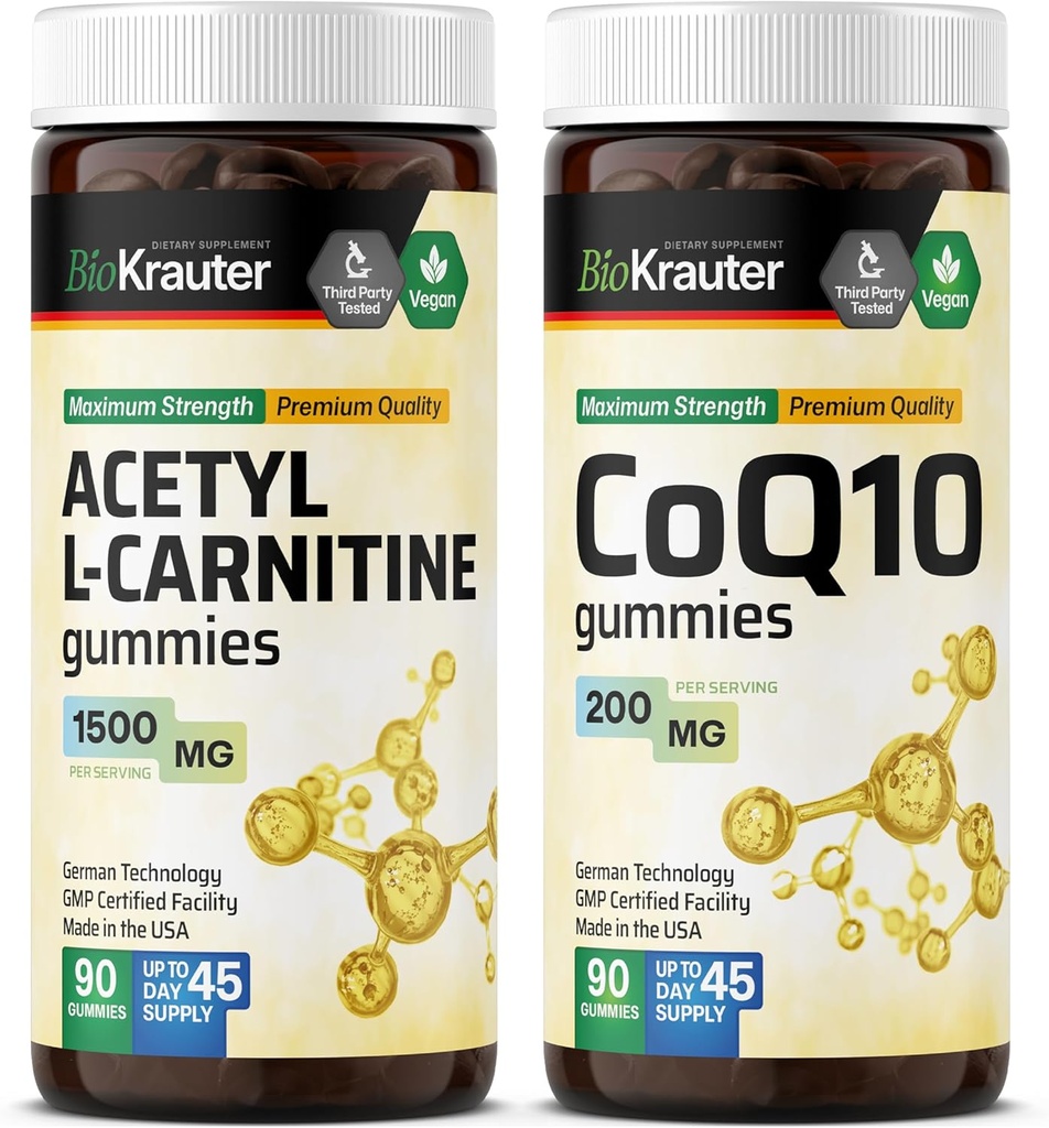 BIO KRAUTER Acetyl L-Carnitina 90 Gummies & CoQ10 90 Gummies