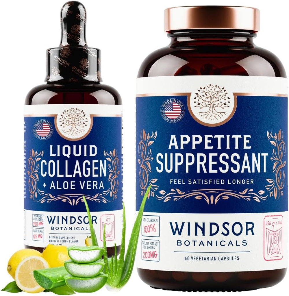 BOTÂNICAS WINDSOR Apetite Supressor e Colágeno Líquido