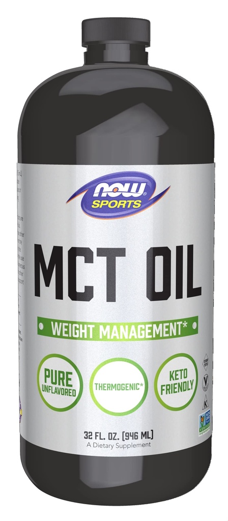 NOW Foods Sports Nutrition, MCT (Médium-chain triglicérides) Oil 14 g, Weight Management, Liquid, 32-Ount