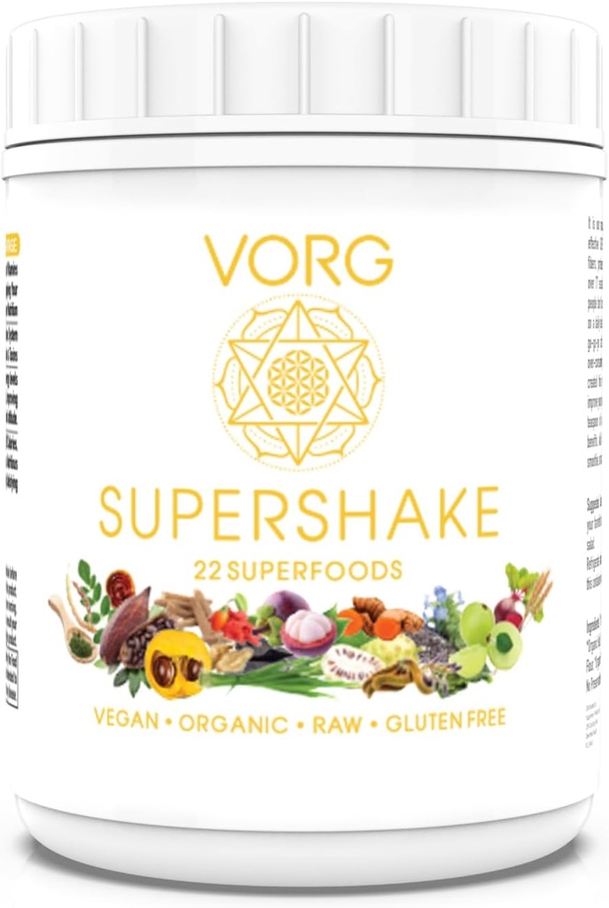 VORG SuperShake - The Ultimate Superfood Mix, Nutrish with 22 Powerful Superfoods. Melhora o cabelo, a pele, o sistema imunológico, a digestão e a função mitocondrial – 158 serviços