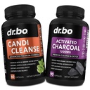 Charcoal ativado & Candi Cleanse Suporte - Pílulas de carvão de coco orgânico e pílulas anti-overgrowth para estômago Gás e inchaço para homens Mulheres Crianças - Orégano Oral Herbal & Cápsulas de Ácido Caprílico