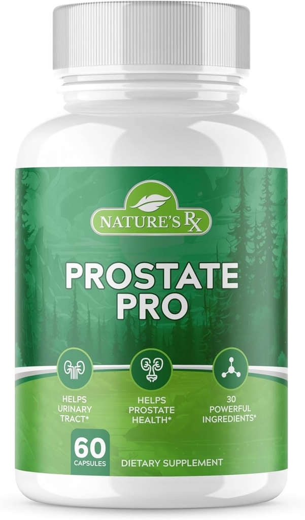 Nature's RX #1 Suplemento de Suporte de Próstata Dosed  .Urinary Tract Health, Helps Prostate Function .