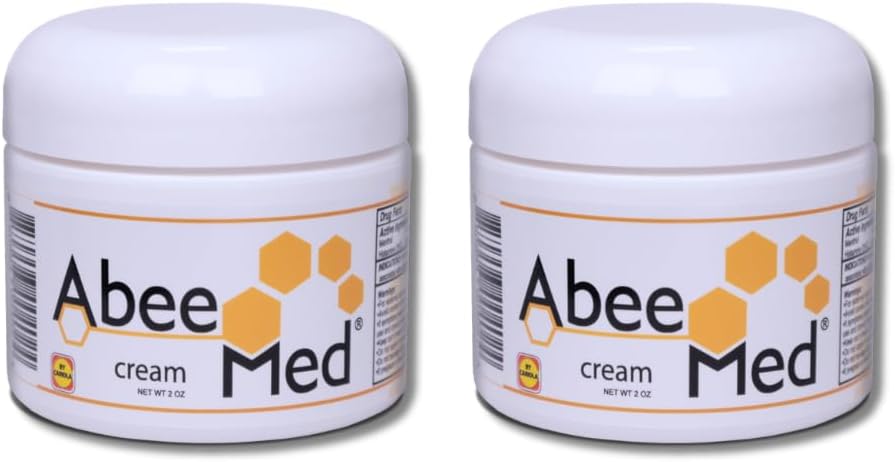 AbeeMed Bee Venom Cream - Apitoxina natural com pólen de abelha, camomila, mentol - Bee Venom Joint Cream for Muscle, Bone & Joints, Quick Relief, Sprains, Strains - Fórmula de força extra - 2 onças