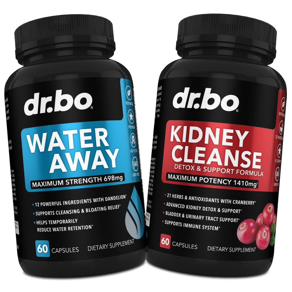 Pills de água diuréticos para retenção de água - Rim Cleanse Detox suplemento de suporte - Away Herbal Diuréticos Suplementos - Ajuda a reparar rins, controle de bexiga e trato urinário Saúde Fórmula renal