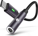 Stouchi USB C a 3,5mm Dongle Adapter, USB C a 3,5mm Headphone Jack Hi-Fi DAC compatível com iPhone 15 Pixel 8 7/6a/6/5, iPad Mini 6, Samsung Galaxy S22/S21/S20 Plus Ultra, Nota 20/10- Grey