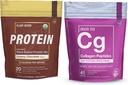 Elementos essenciais Hidrolisados Colágeno Peptídeos Pó & Proteína Orgânica de Ervilha em Pó - Chocolate cremoso - Junta, Pele, Cabelo, & Nail Support + Low-carb planta-based Vegan Mistura