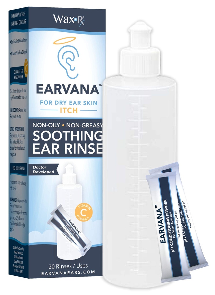 EARVANA Enxaqueca de ouvido calmante para coceira de ouvido seco