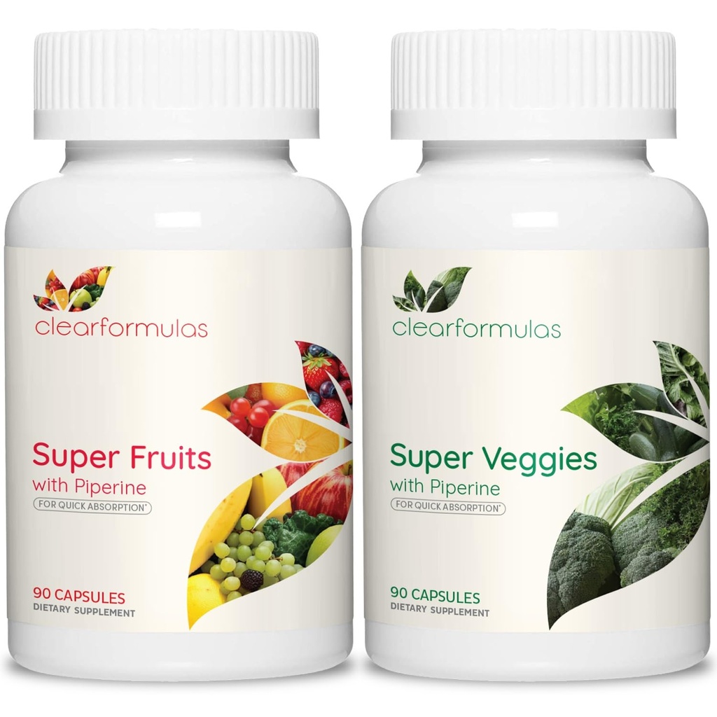 Suplemento de frutas e vegetais diários para adultos - Super Fruits e vegetais Suplemento com 37 diferentes Super Alimentos para o bem-estar geral e apoio imunológico - Não-GMO e Vegan (30 Servings)