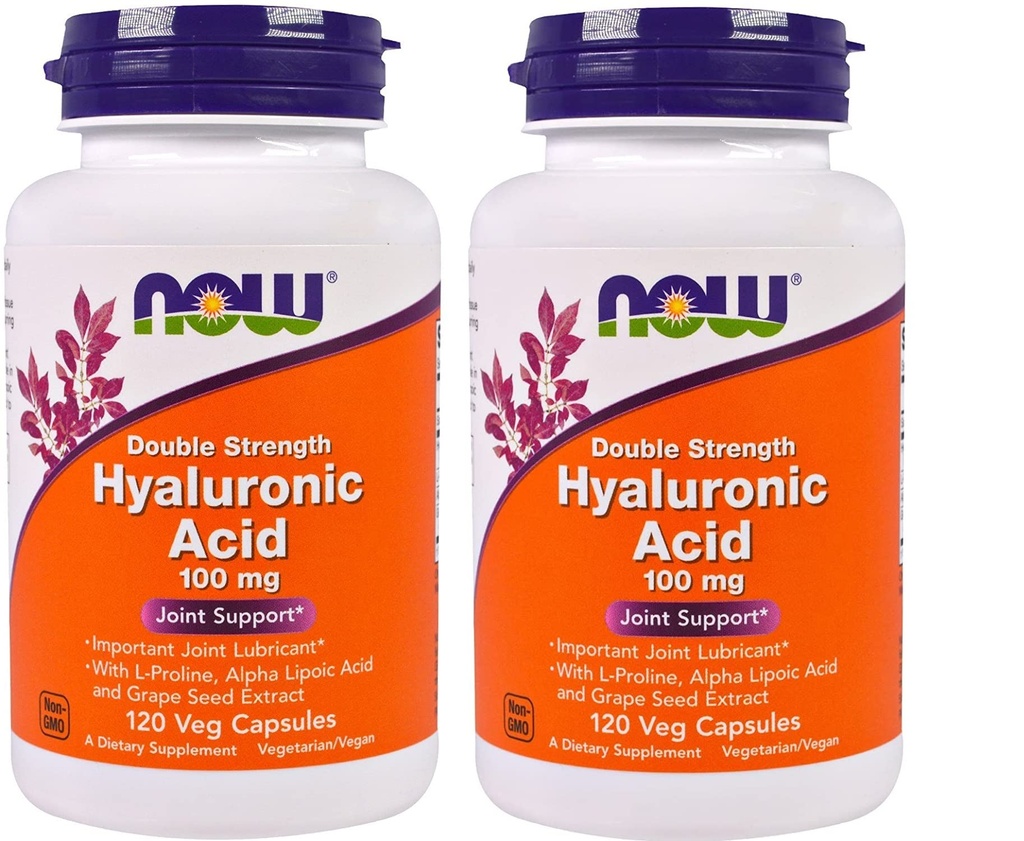 Now Alimentos - Ácido Hialurônico 100 mg - 120 Veg Cápsula (Pacote de 2)