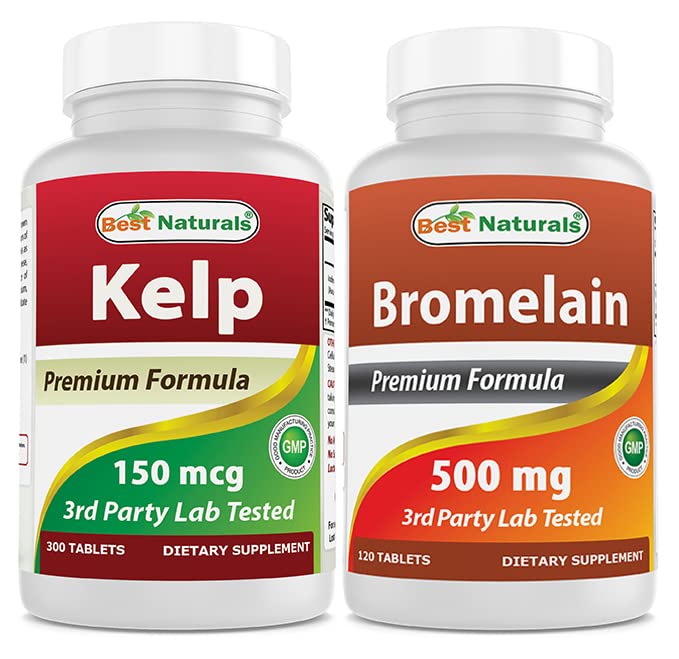 Kelp Suplemento 150 Mcg & Bromelain 500 mg