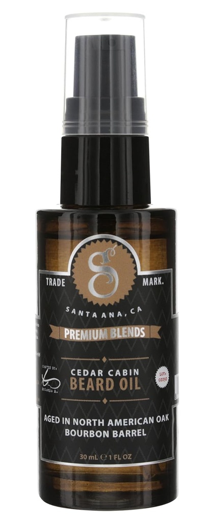 Suavecito Premium Blends Beard Oil - Leave-In Beard Conditioner para suavizar o cabelo, hidratar a pele, eliminando a caspa de barba, crescimento saudável da barba - 1 oz