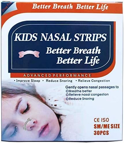 30 crianças sem drogas naturais melhor respiração tiras nasais para congestão nasal, alergia, frio, gripe, sinus, nariz abafado, ronco, desvio de septo, assistência ao sono, desempenho atlético - idade 5 e acima