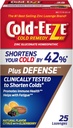 Frio-Eeze Plus Defesa Citrus Natural com Elderberry Zinc Lozenges, Homeopático Cold Remedy, Encurta sintomas frios comuns, Promove a saúde imunológica com Sambucus Nigra, Echinacea e Rose HIPS, 25 Ct
