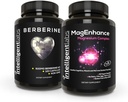 Intelligent Labs 2-em-1 pacote de MagEnhance Magnesium Supplement (Magnesium L-Threonate Complex com Mg Glycinate e Mg Taurate) e Max Força Berberine 500MG Cápsulas