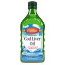 Carlson - Óleo de fígado de bacalhau, 1100 mg Omega-3s, óleo de fígado de bacalhau norueguês de captura selvagem, líquido de óleo de peixe nórdico de origem sustentável, sem sabor, 500 ml (16.9 Fl Oz)