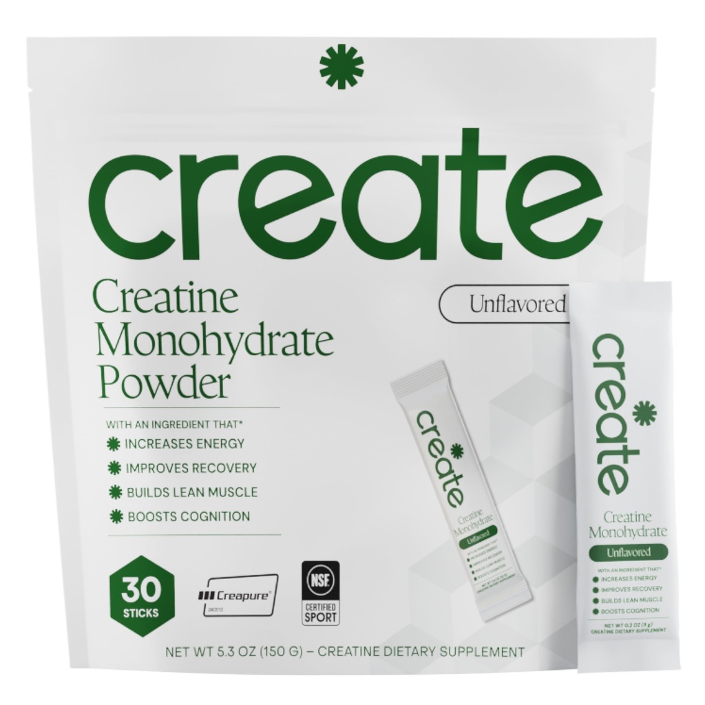 Criar único servir Creatina mono-hidratado em pó – 5g Creapure Creatina – Redefinação de força, Energia e Recuperação