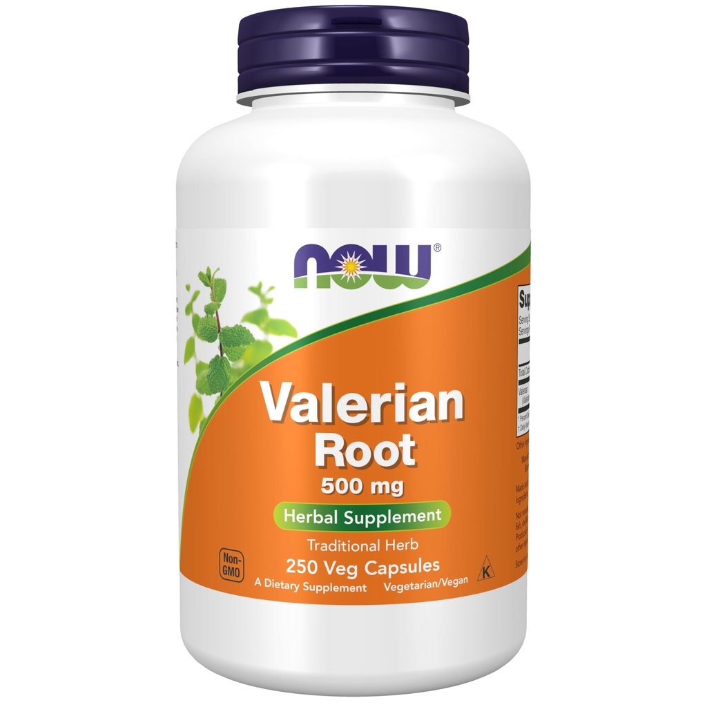Now Foods Supplements, Valerian Root (Valeriana officinalis) 500 mg, Herbal Supplement, 250 Veg Cápsulas