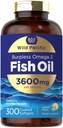 Carlyle Burpless Fish Oil 3600 mg 300 Softgels com ácidos gordos Omega-3 sabor limão não-GMO, sem glúten suplemento , por Wild Pacific