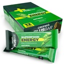 Greens+ Plusbar Energia, Natural, Lanche sem glúten com Super Verdes, Superalimentos & Manteiga de Amêndoa, Vegan, Laticínios, Não-GMO, 10g substituição de refeição de proteína, 12 Pack