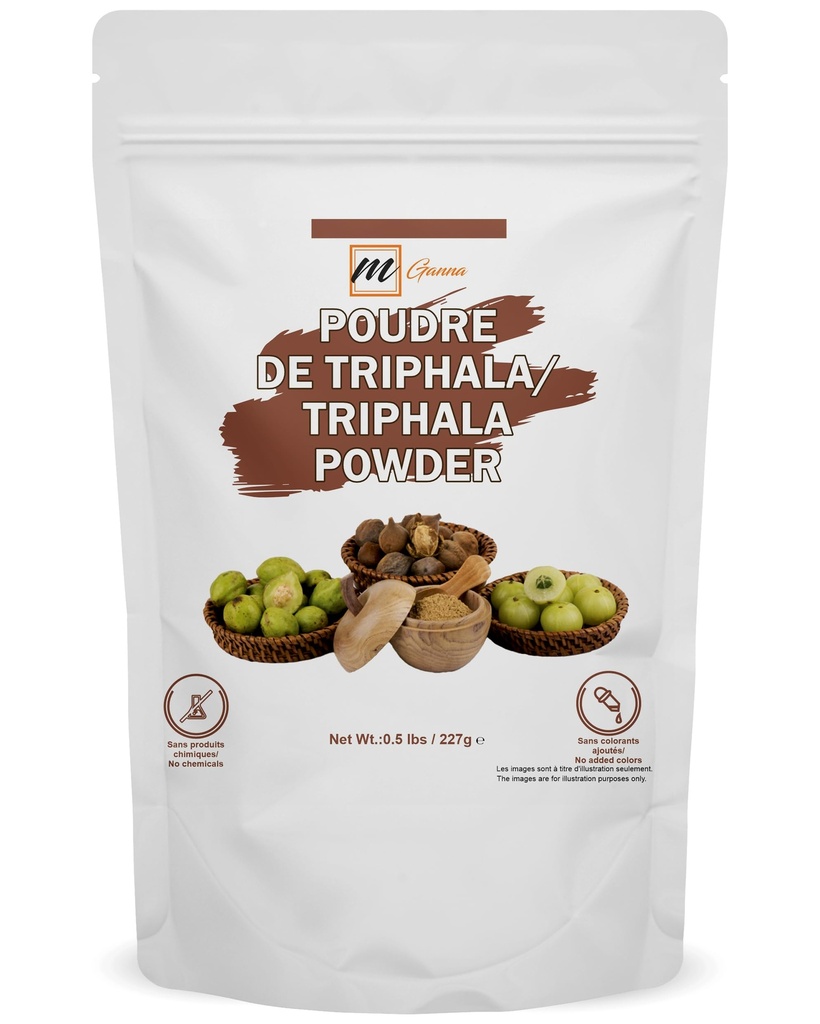 100% Natural Triphala pó para pele e cuidados de saúde 227 GMS / 0,5 LBS
