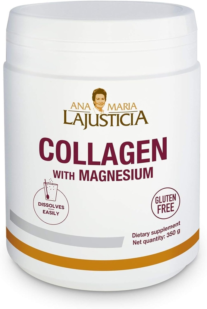 Ana Maria Lajusticia Colágeno com pó de magnésio (350g de gosto natural)