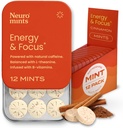 NeuroGum Energia Cafeína hortelã (144 peças) - Açúcar grátis com L-teanina + Cafeína natural + Vitamina B12 & B6 - Nootropic Energy & Focus Supplement for Women & Men - Keto & Vegan, Canela sabor