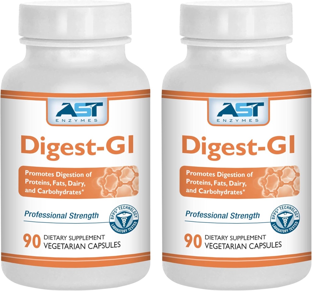 Digest-GI Enzima Digestiva - (90 x 2) Cápsulas Vegetarianas-Digestão e Alívio Bloating para Mulheres e Homens