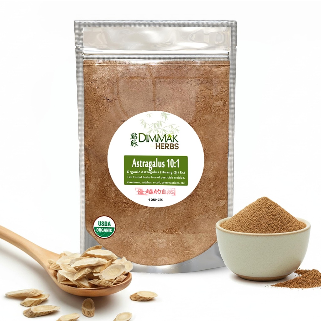 Astragalus Orgânico 10:1 Extrair pó     . Huang Qi concentrado granulados . . Lab Tested, USDA orgânico 4 onças / 112g por ervas Dimmak