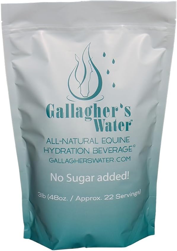 ÁGUA DE GALLAGHER Tudo-Natural Equine Hydration Beverage, Natural Enhancement Powder Mix with Electrolytes and Trace Minerals Projetado para incentivar cavalos a beber água, Sem açúcar adicionado!